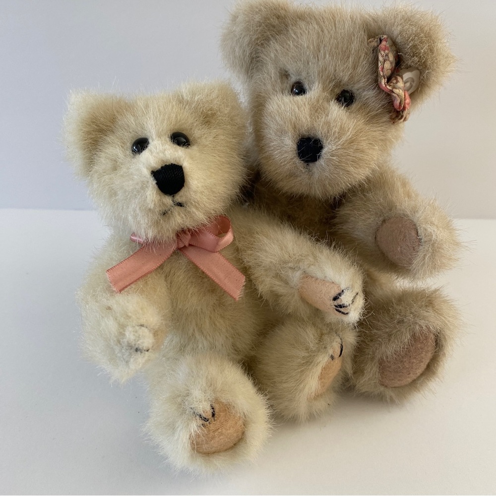Two Adorable Light Colored Boyd’s Bears Plush Stuffed Animals